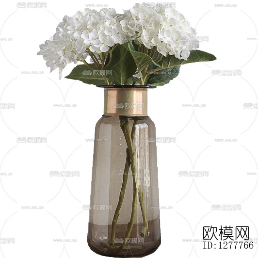 现代轻奢玻璃花瓶花艺下载