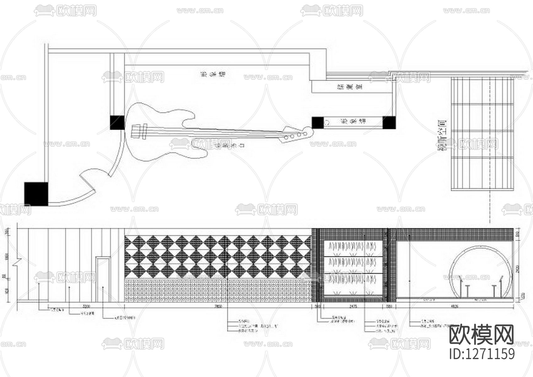KTV会所cad施工图下载（渲染图6）