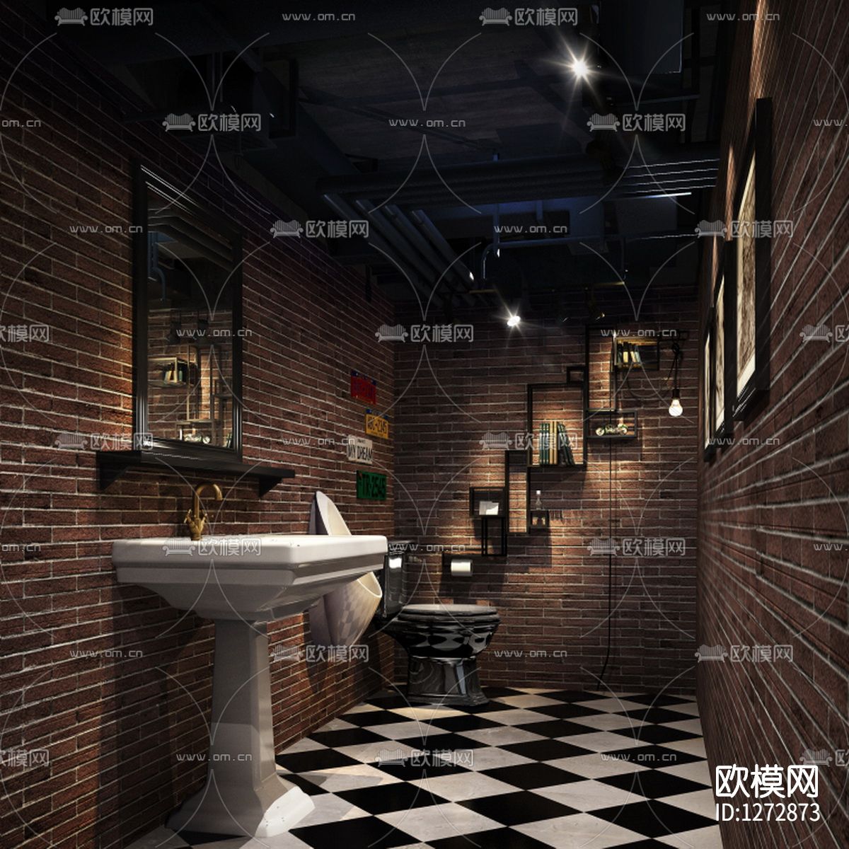 工业化复古酒吧cad施工图