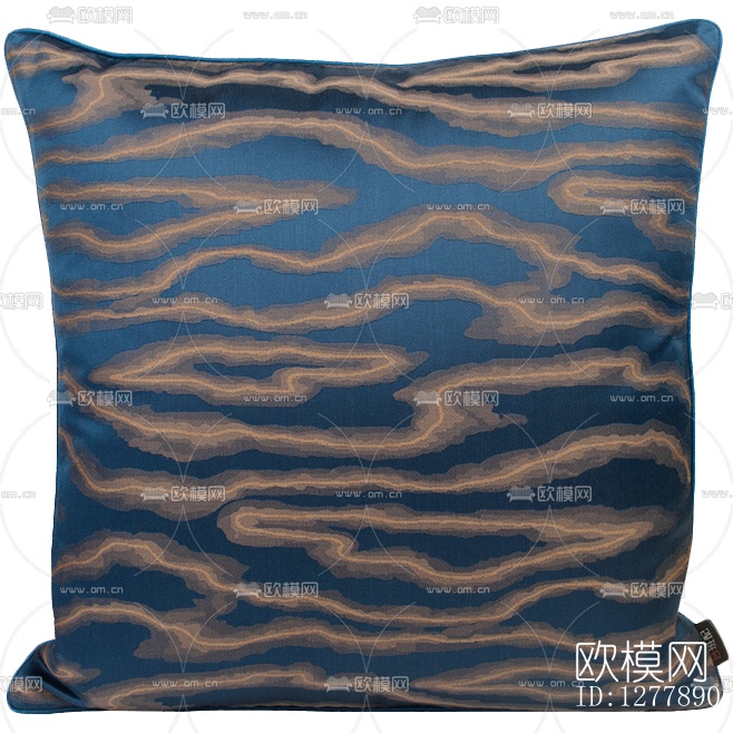 新中式蓝色条纹抱枕下载