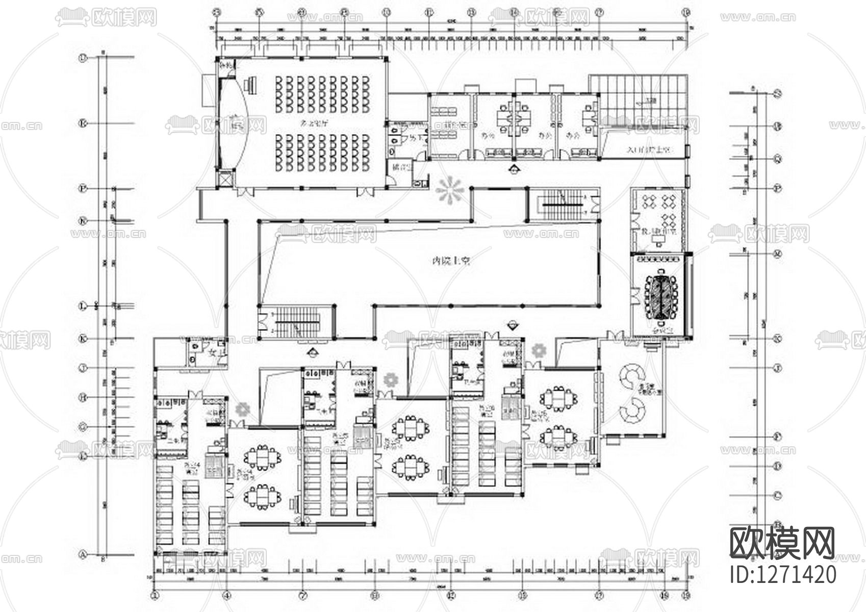 幼儿园设计cad施工图下载（渲染图4）