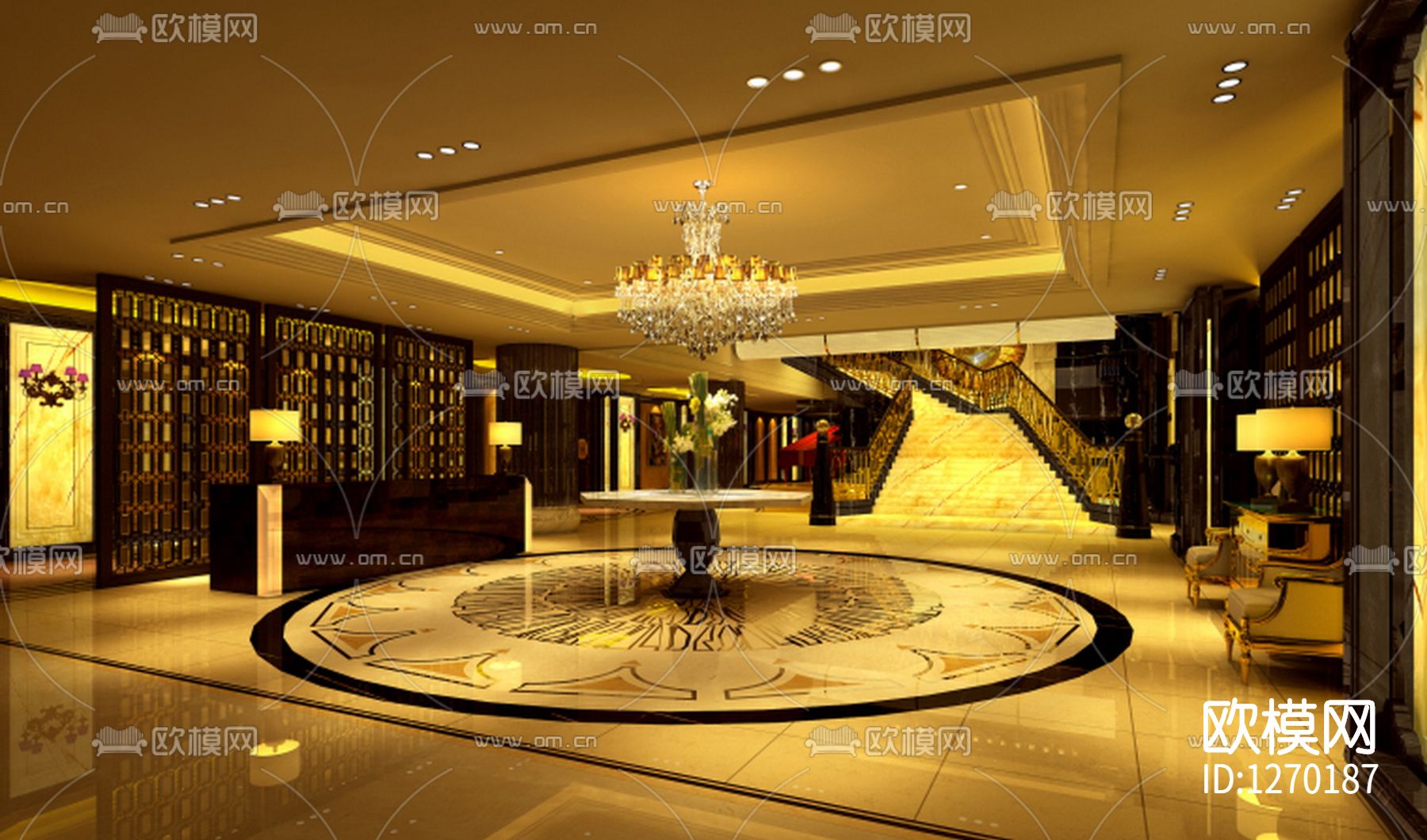 冠发夜总会室内效果图cad施工图下载（渲染图9）