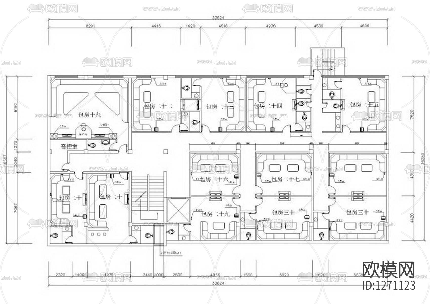 KTV会所cad施工图下载（渲染图3）