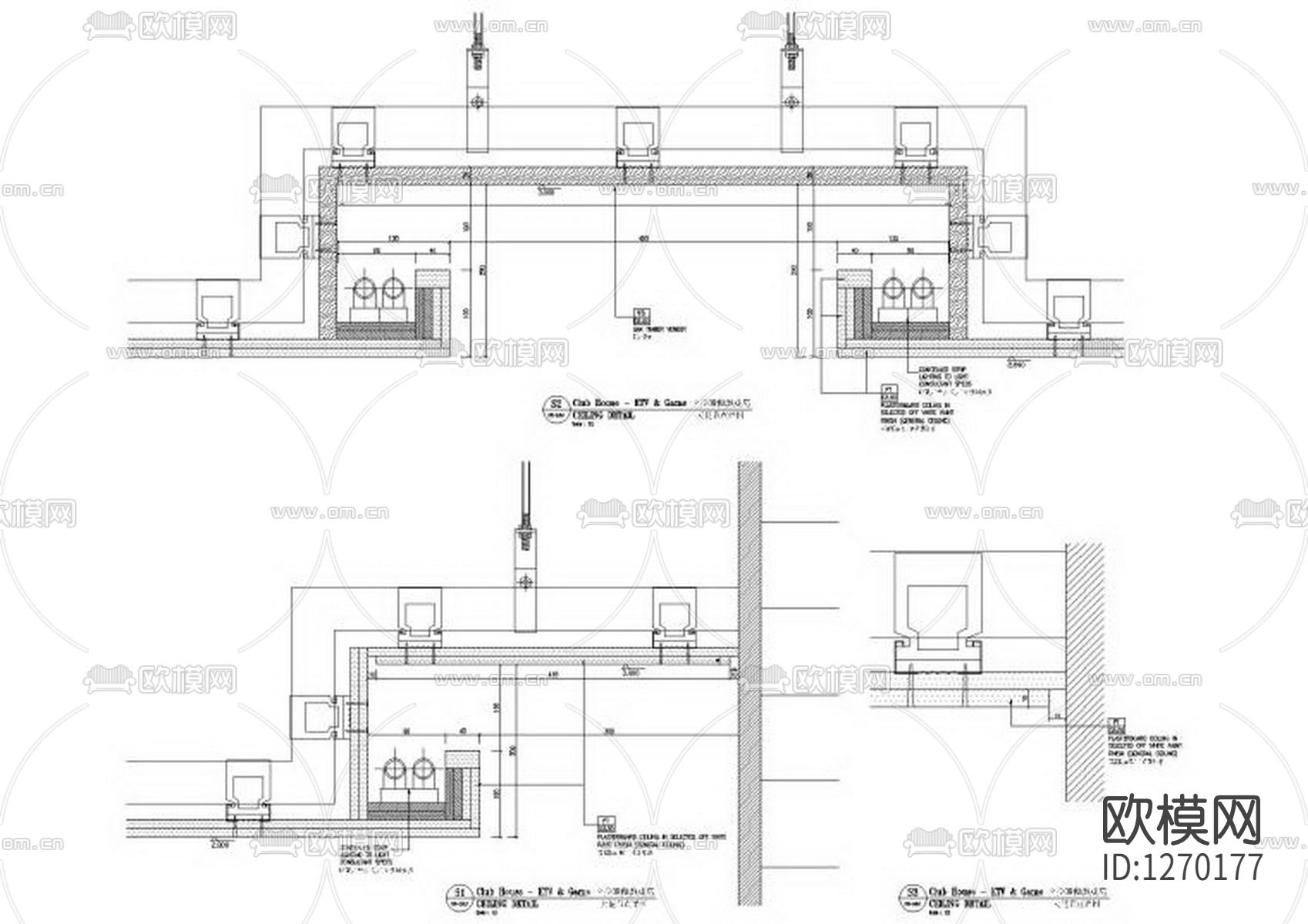 黄山悦榕庄度假酒店KTV会所cad施工图下载（渲染图6）