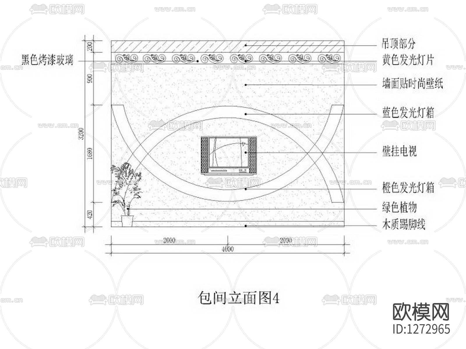现代酒吧cad施工图下载（渲染图4）