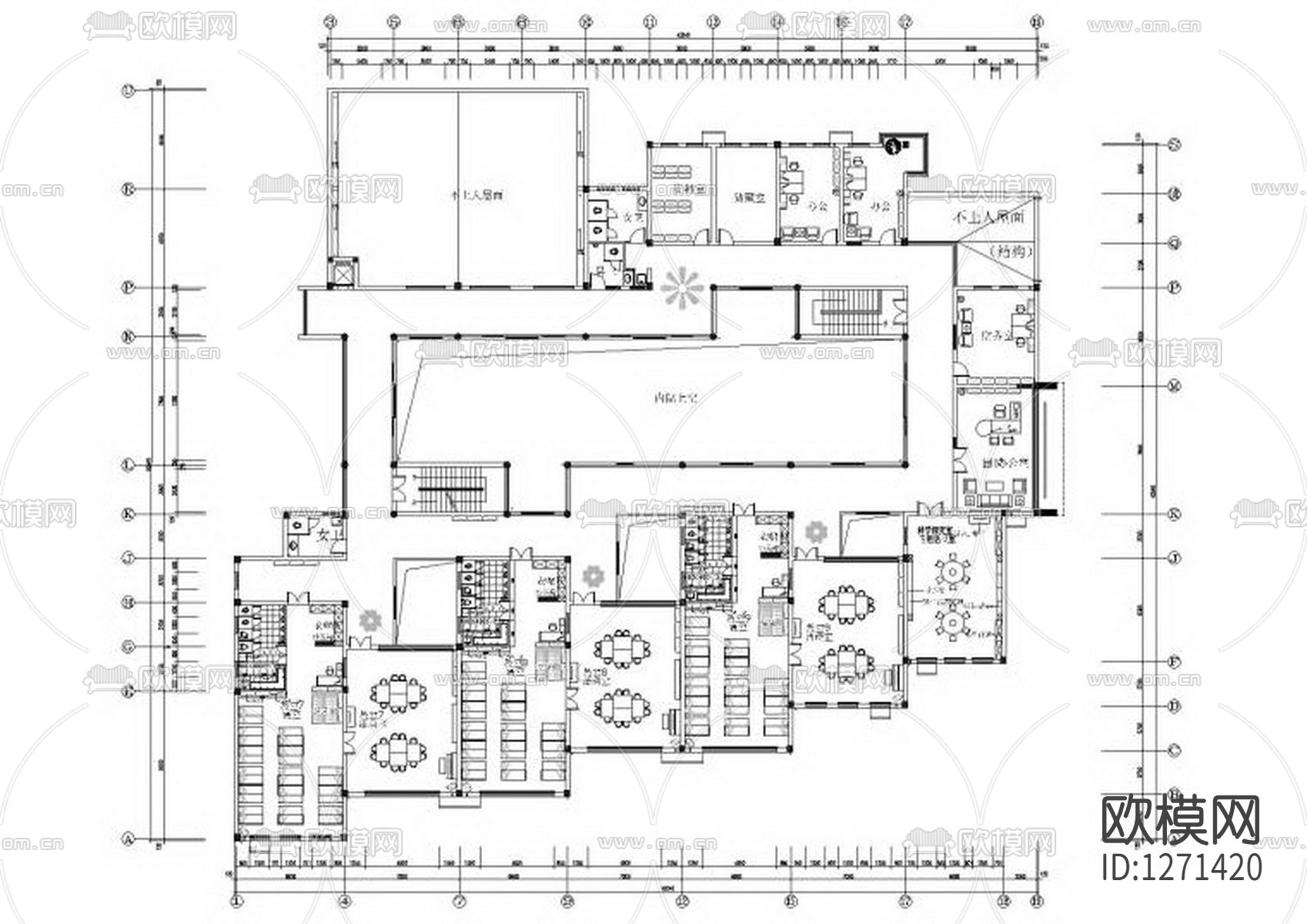 幼儿园设计cad施工图下载（渲染图9）