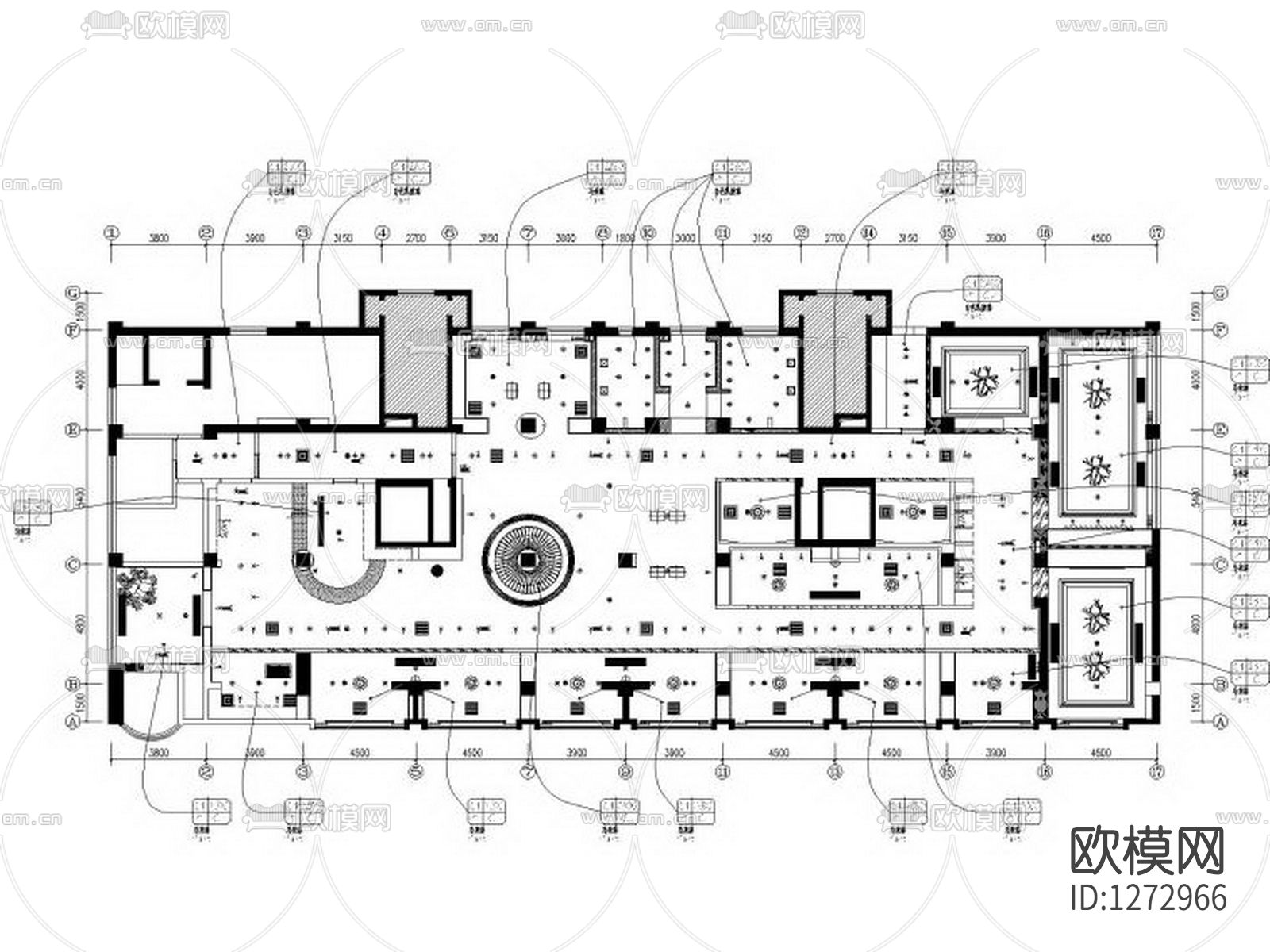 酒吧室内装修cad施工图下载（渲染图4）