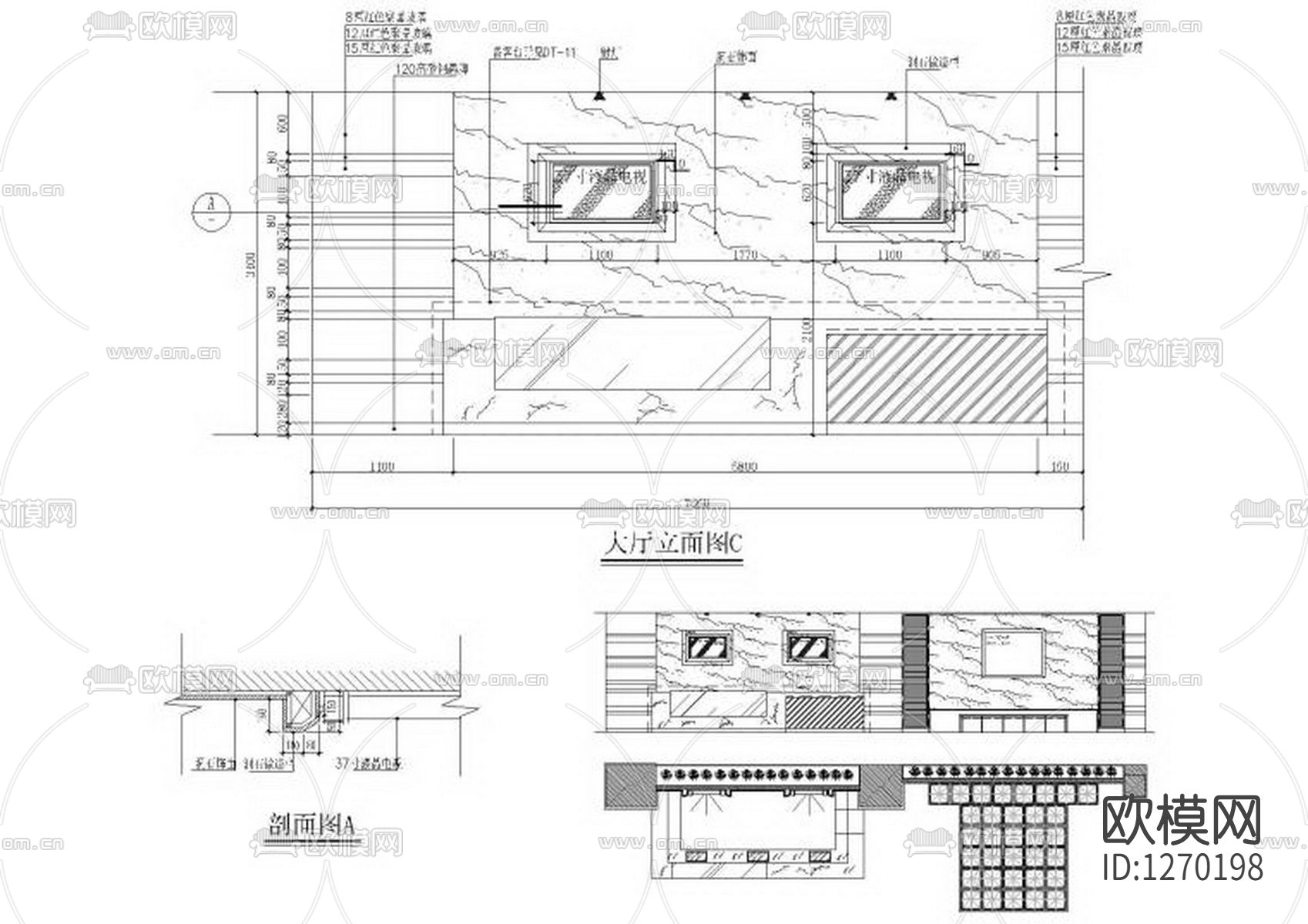 KTV​cad施工图下载（渲染图8）