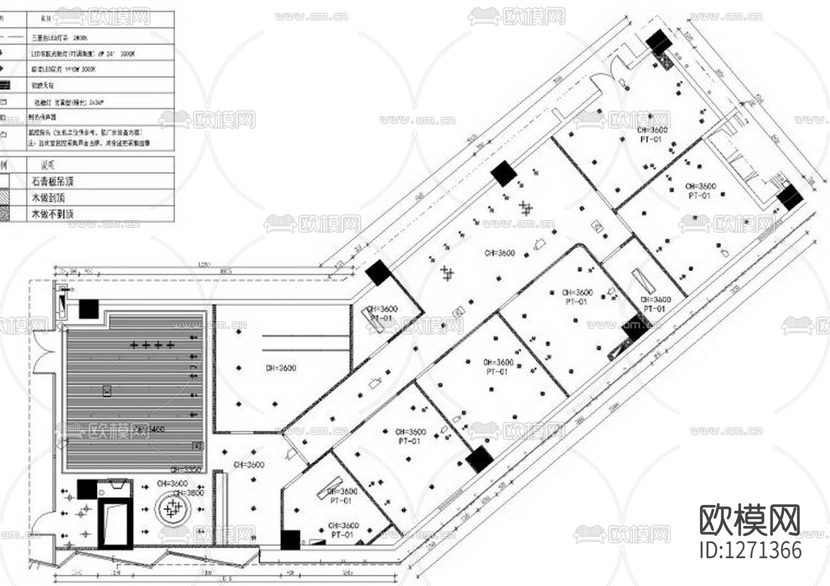 培训中心cad施工图下载（渲染图5）