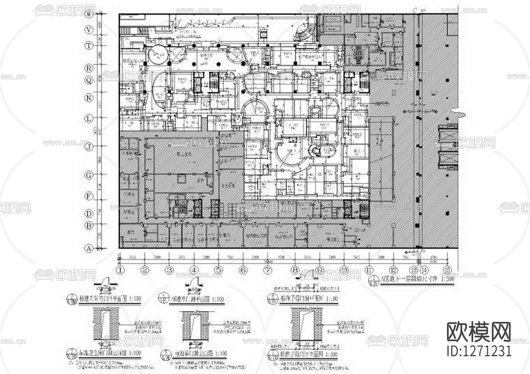 酒店夜总会cad施工图下载（渲染图1）