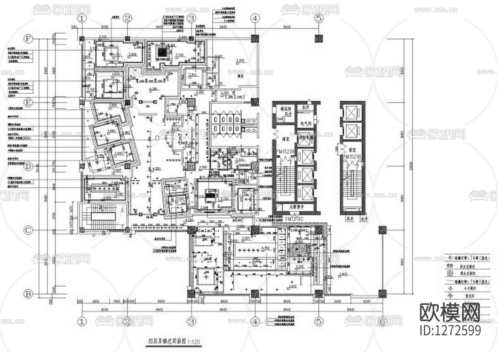 茶楼装饰设计cad施工图下载（渲染图2）