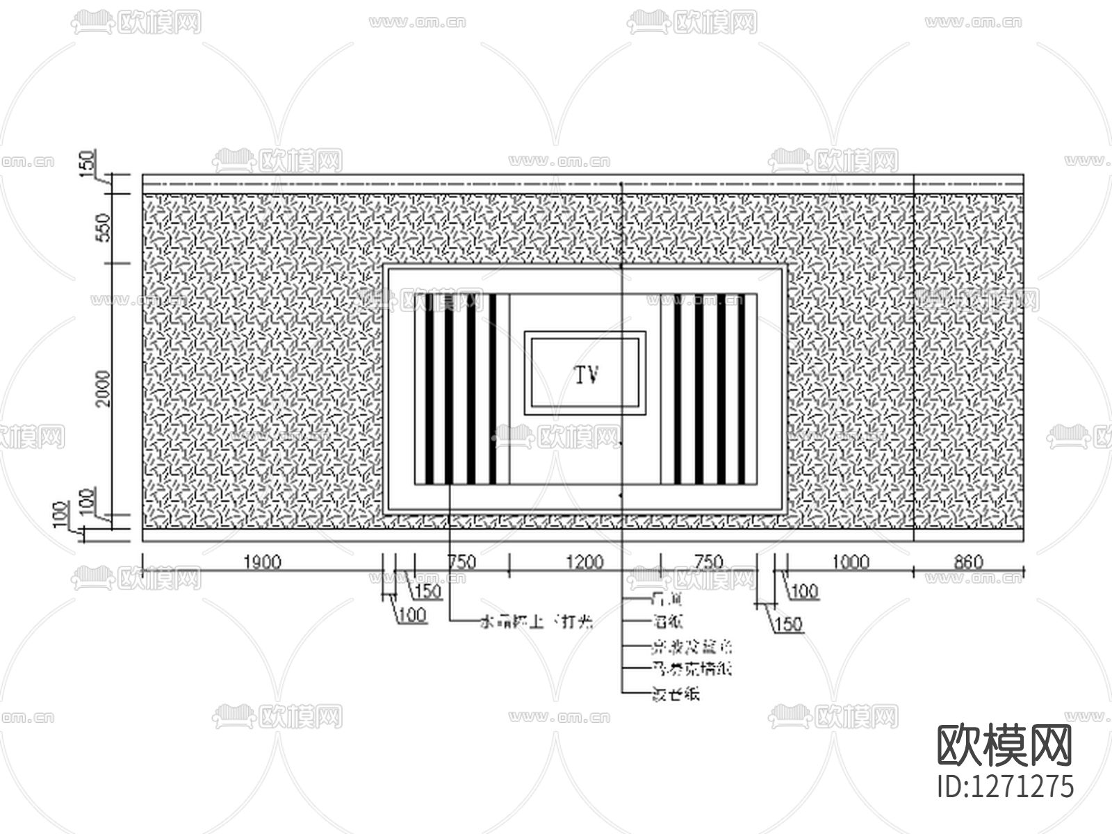 KTV夜总会cad施工图下载（渲染图8）