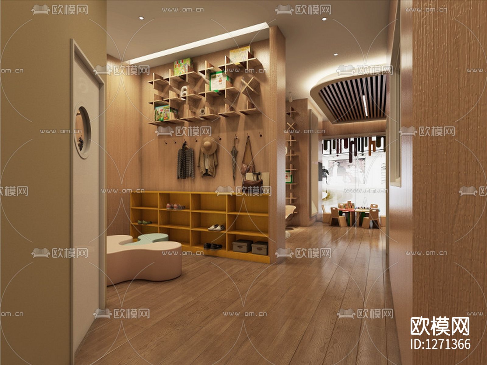 培训中心cad施工图下载（渲染图1）