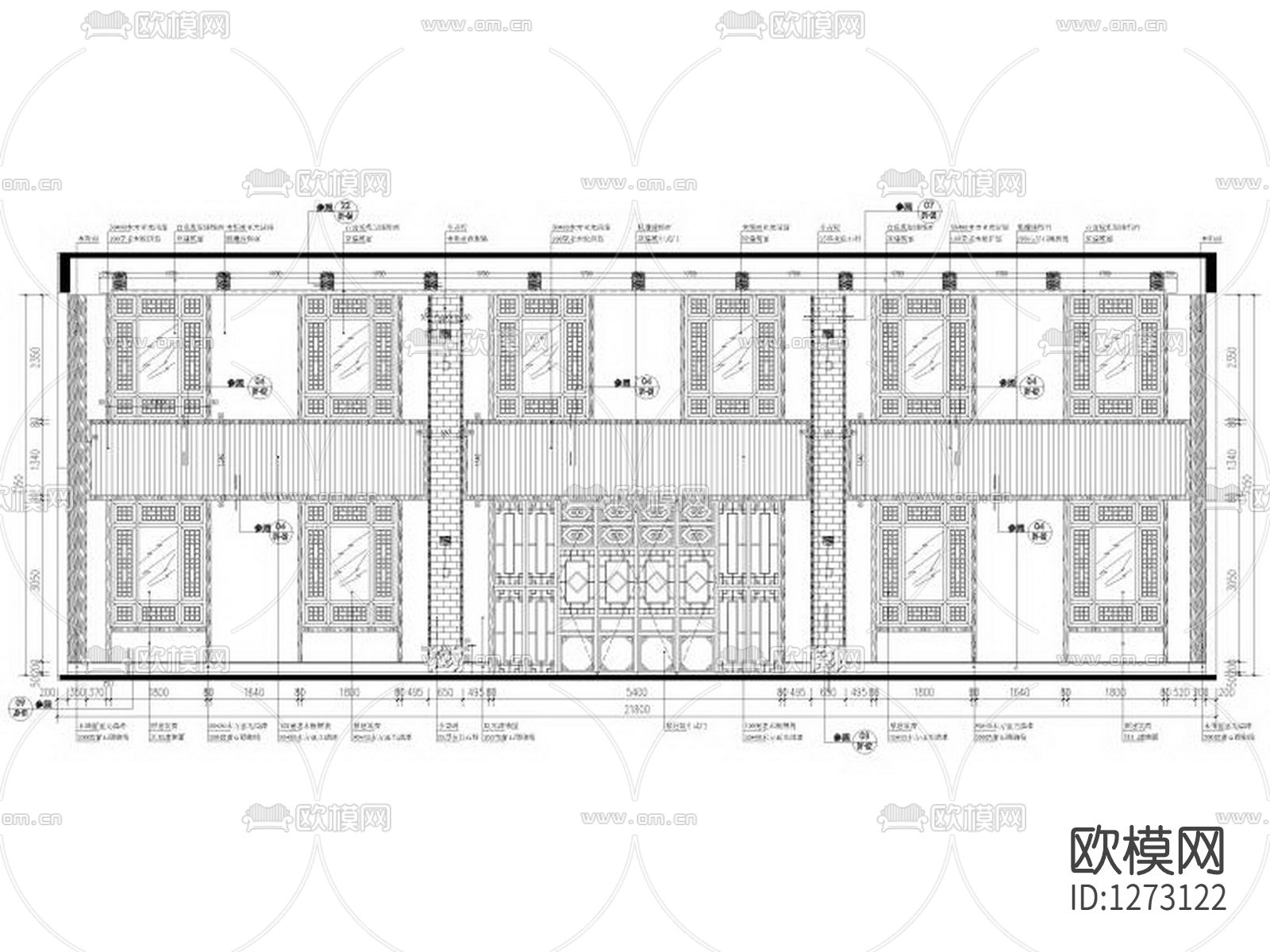 景区游客服务中心项目cad施工图下载（渲染图6）