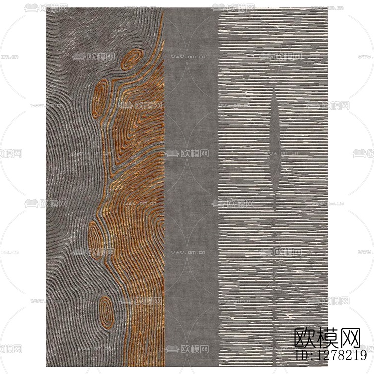 新中式条纹布艺地毯下载