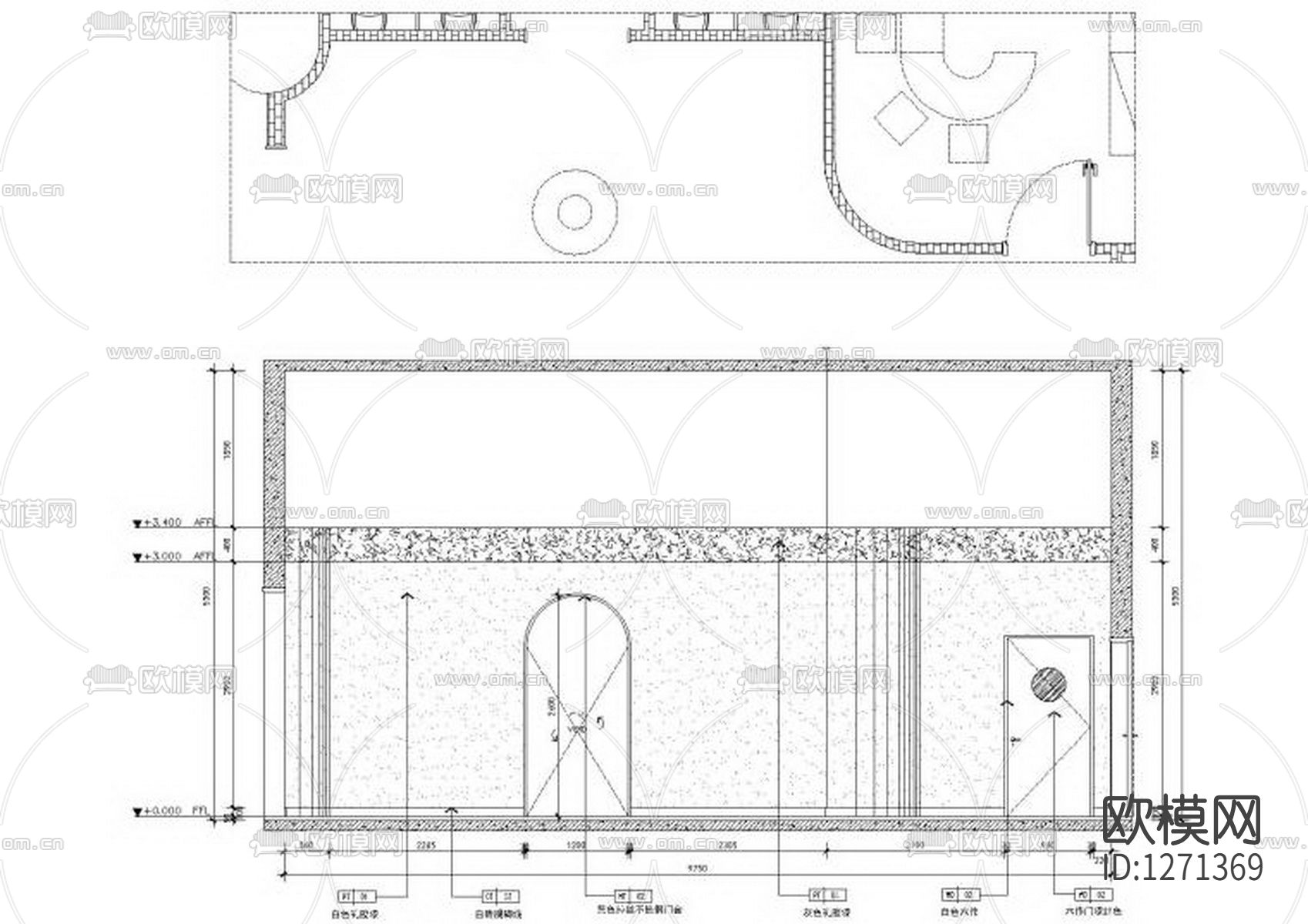 英语培训中心cad施工图下载（渲染图8）