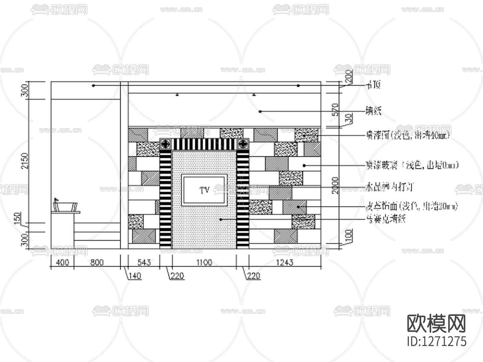KTV夜总会cad施工图下载（渲染图6）