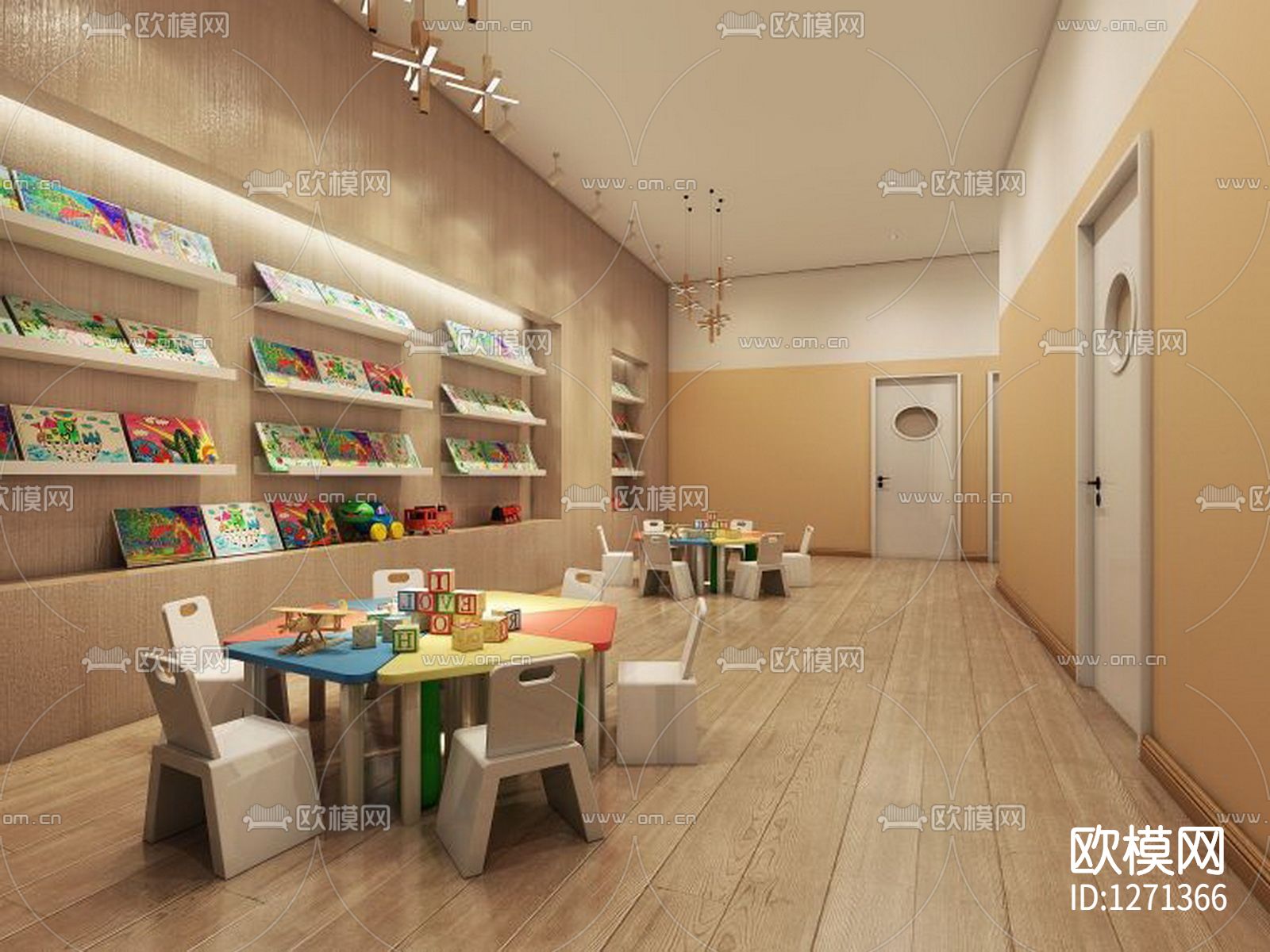 培训中心cad施工图下载（渲染图2）