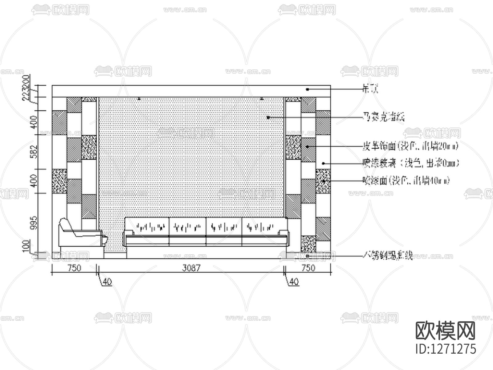 KTV夜总会cad施工图下载（渲染图4）