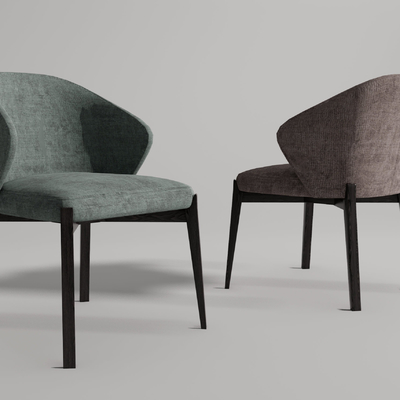 现代布艺单椅su模型