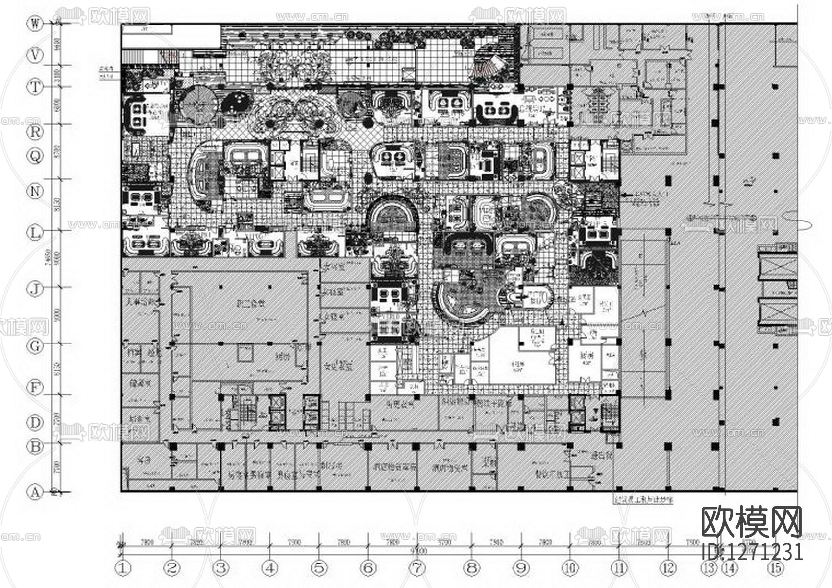 酒店夜总会cad施工图下载（渲染图5）