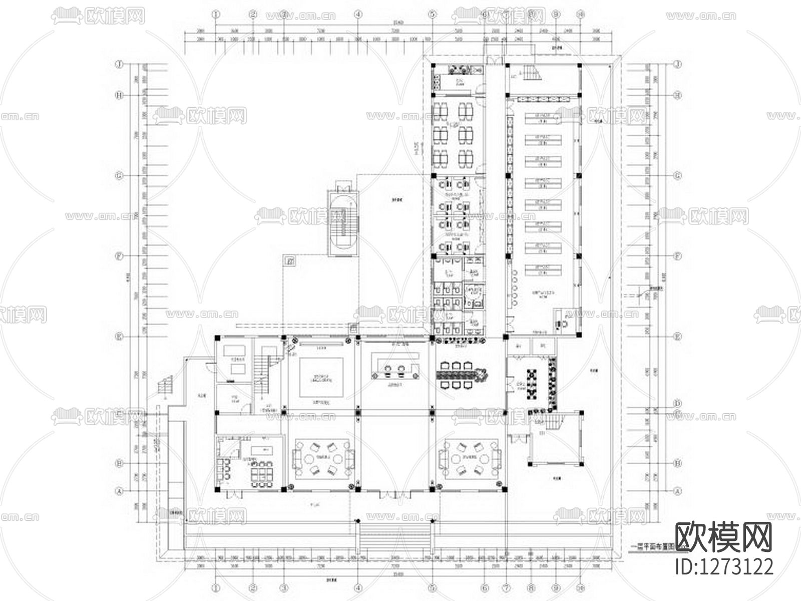 景区游客服务中心项目cad施工图下载（渲染图1）