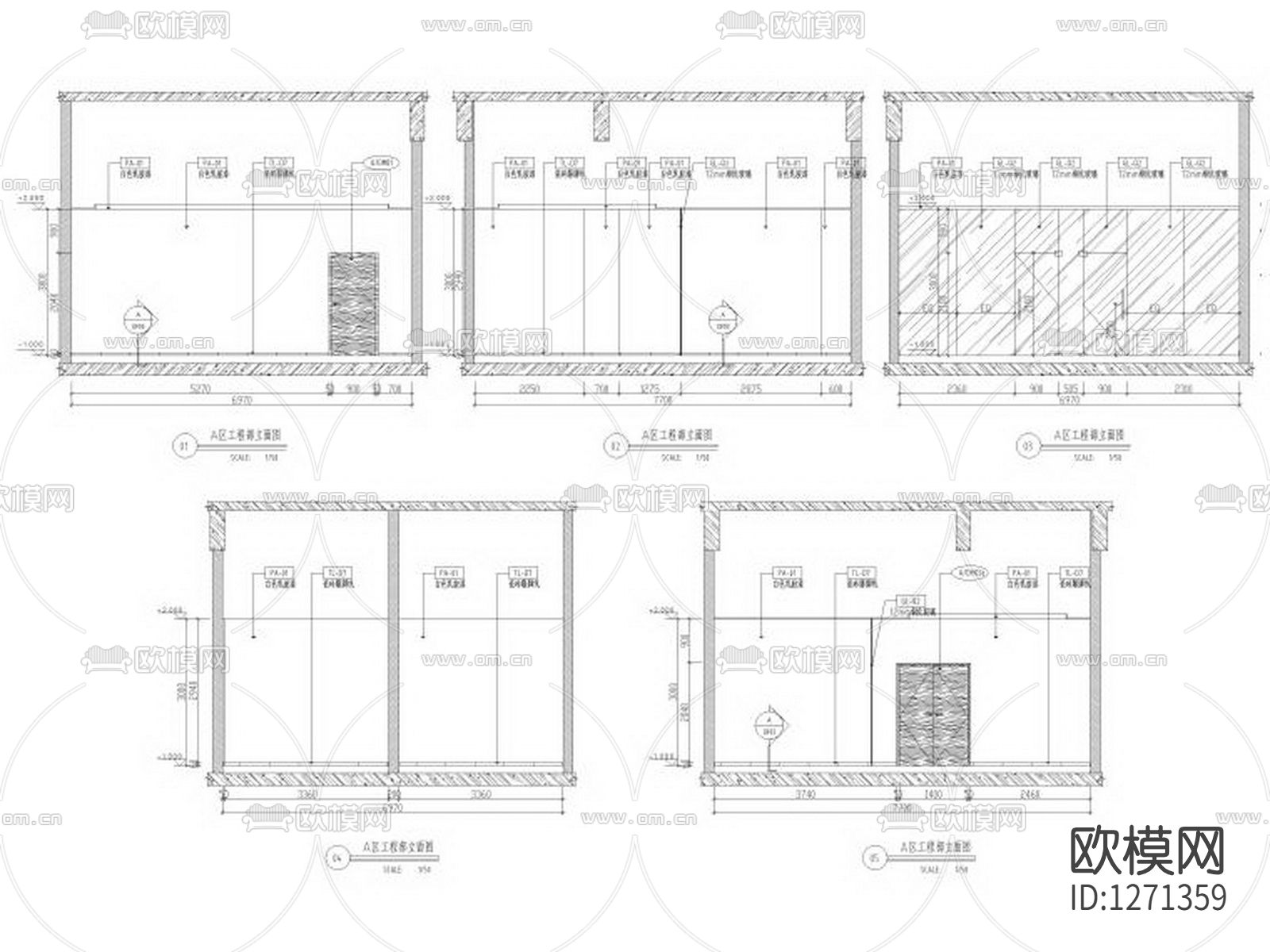 华润大学后勤区cad施工图
