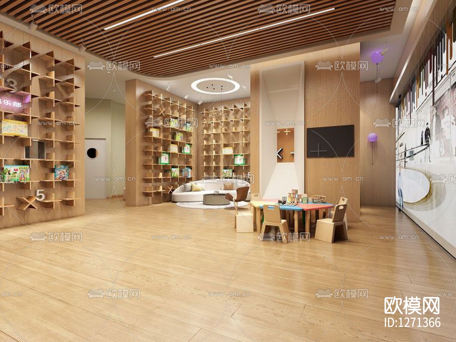 培训中心cad施工图下载（渲染图6）