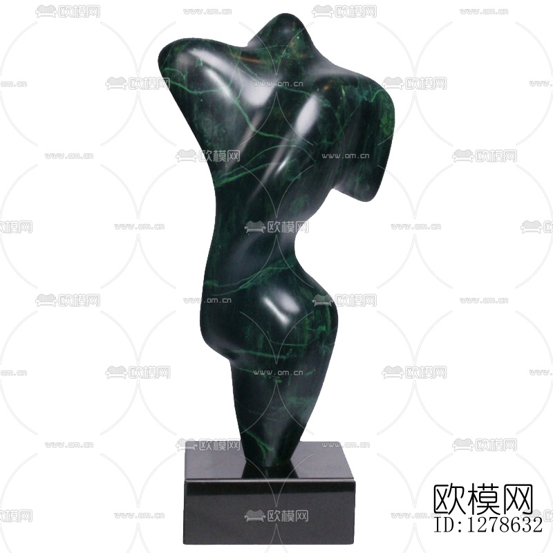 现代简约抽象人像雕塑下载