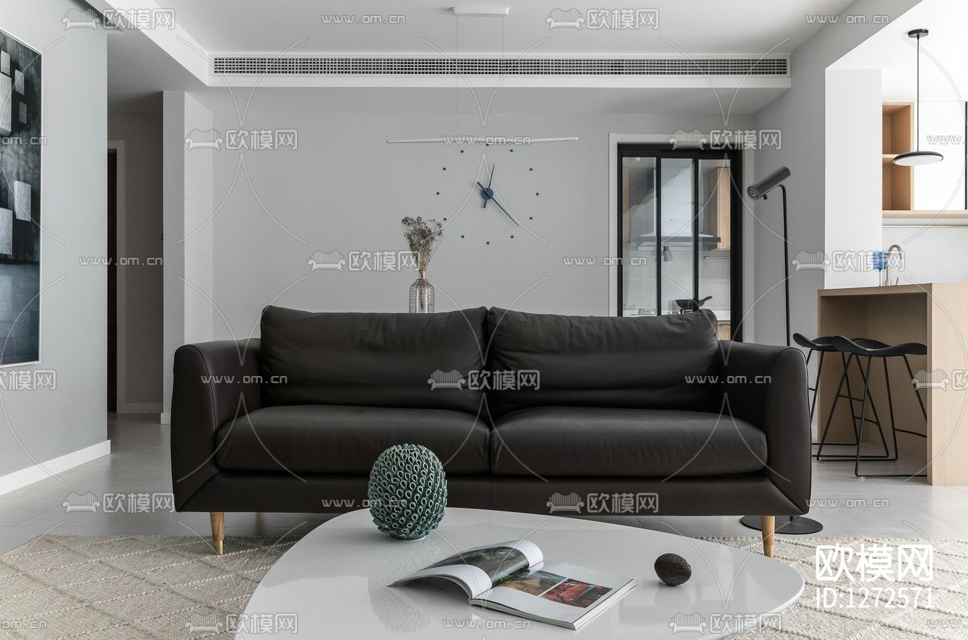 北欧住宅cad施工图下载（渲染图5）