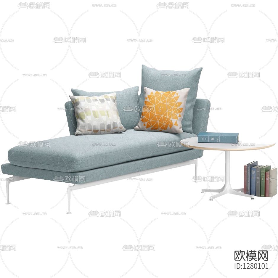 北欧布艺实木贵妃椅下载