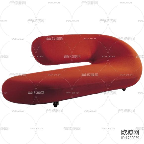 现代极简布艺贵妃椅