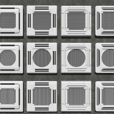  现代中央空调su模型 