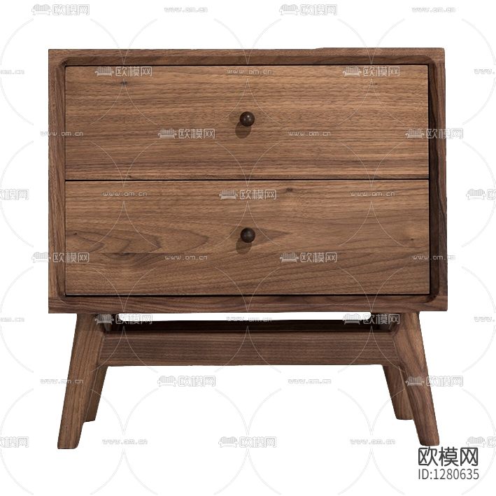 北欧简约实木床头柜下载