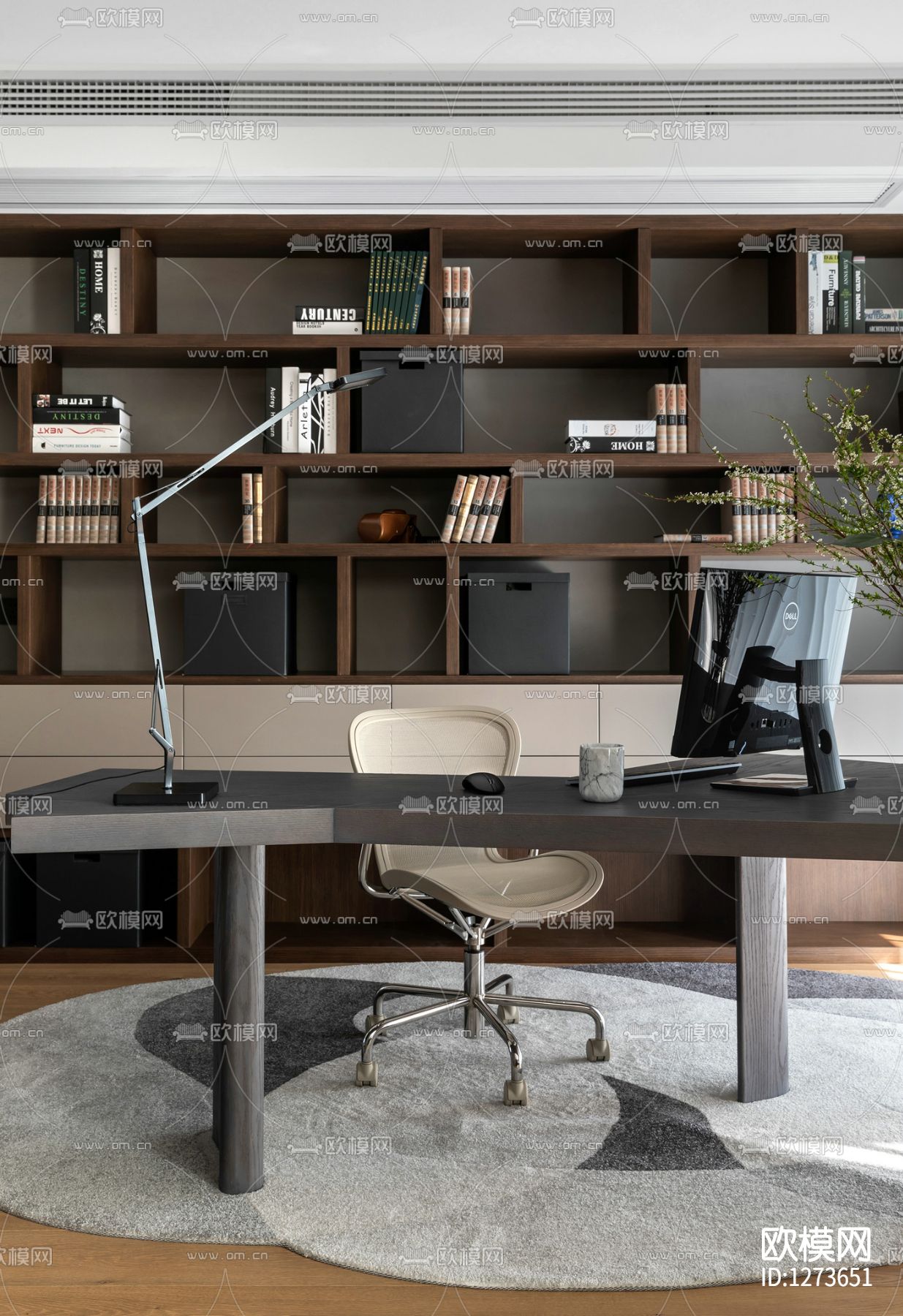 菲拉设计简约住宅全套cad施工图下载（渲染图3）