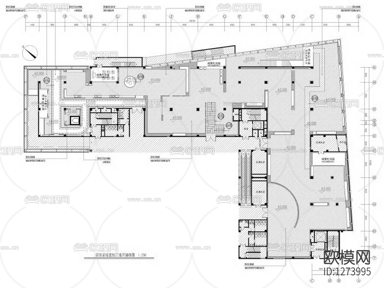赣州博物馆三层展厅cad施工图下载（渲染图4）