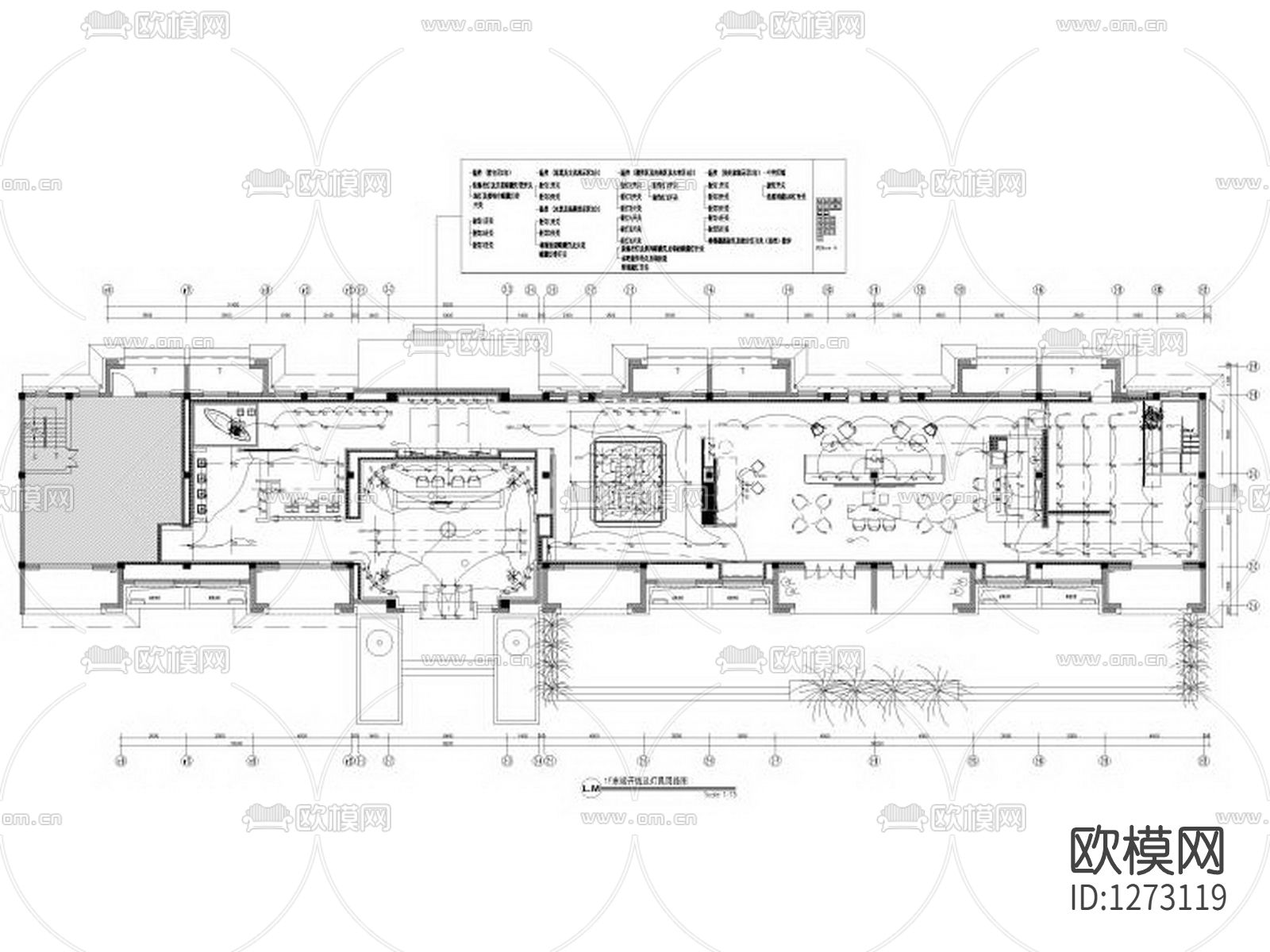 溪望售楼处室内设计cad施工图下载（渲染图3）