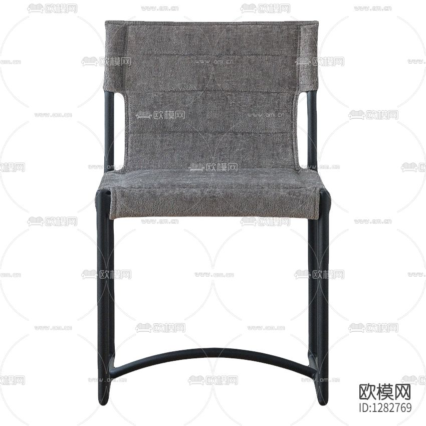 现代简约布艺金属餐椅