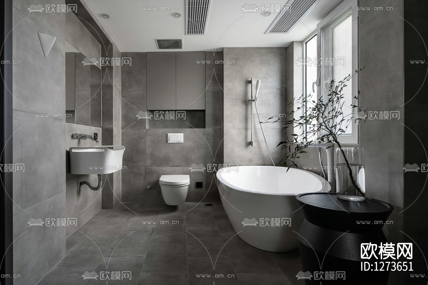 菲拉设计简约住宅全套cad施工图下载（渲染图8）