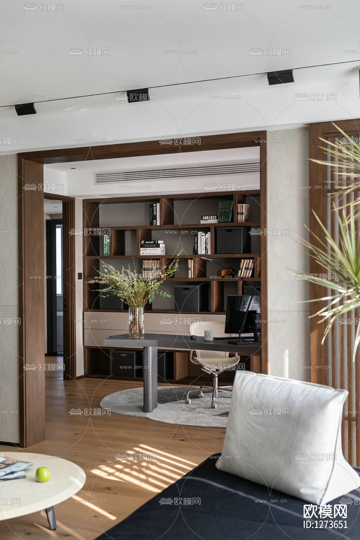 菲拉设计简约住宅全套cad施工图下载（渲染图5）