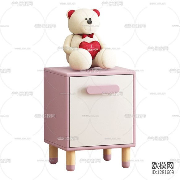 北欧实木儿童床头柜下载