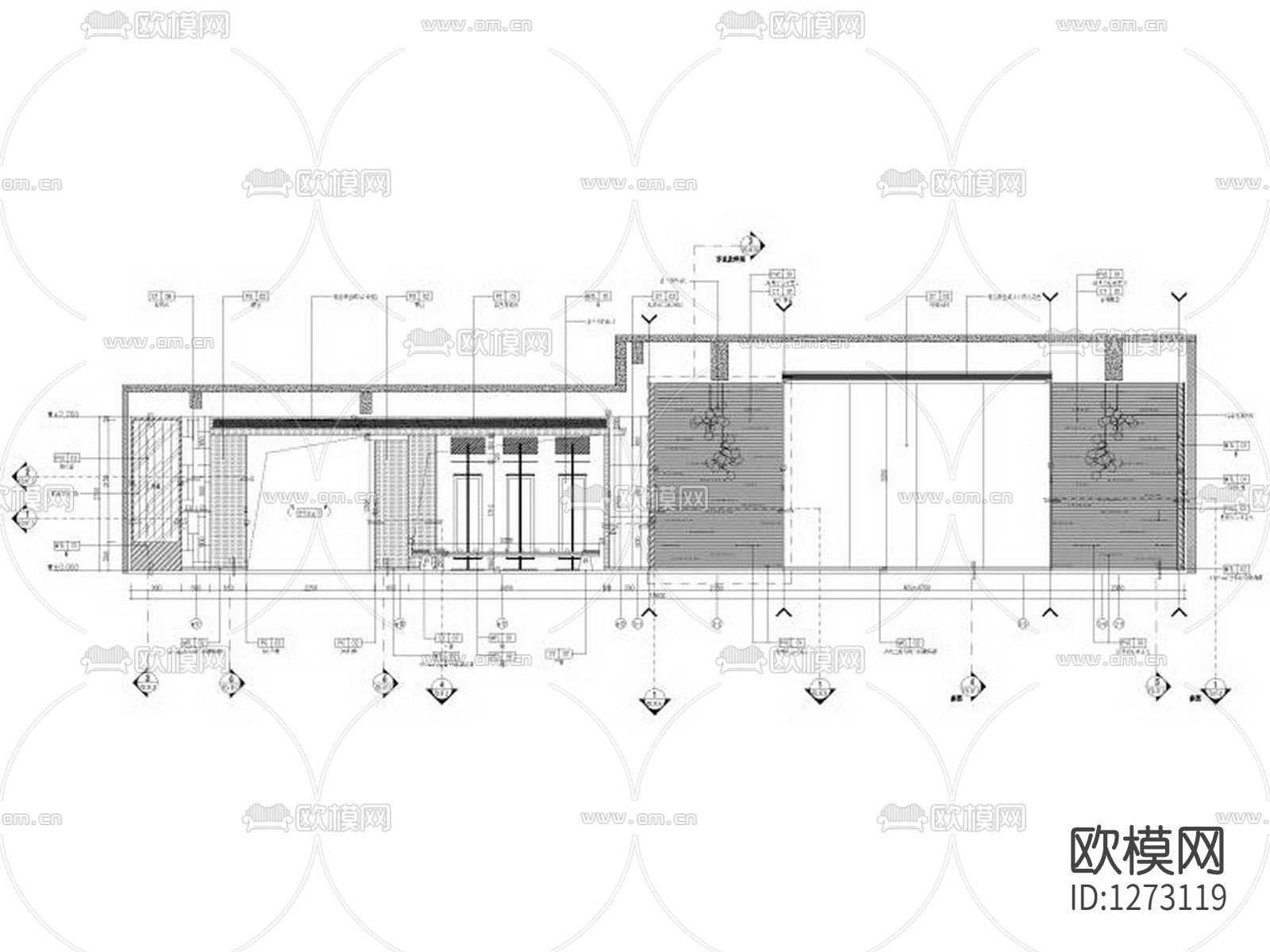 溪望售楼处室内设计cad施工图下载（渲染图2）