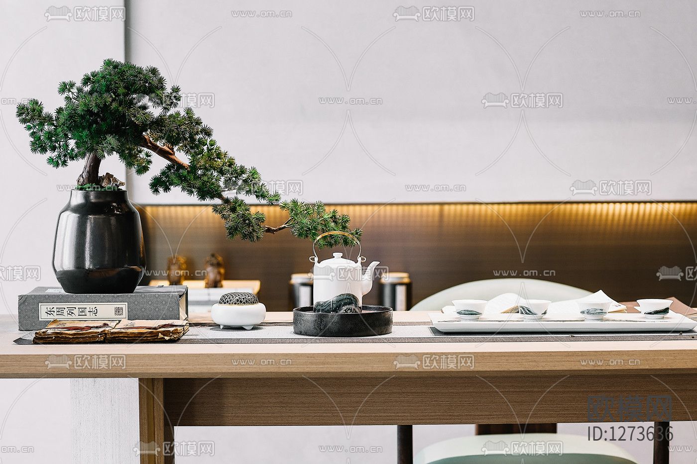 AOD艾地设计别墅样板间cad施工图下载（渲染图6）