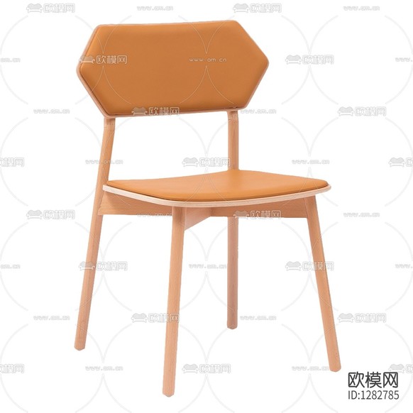 北欧简约实木皮革餐椅下载