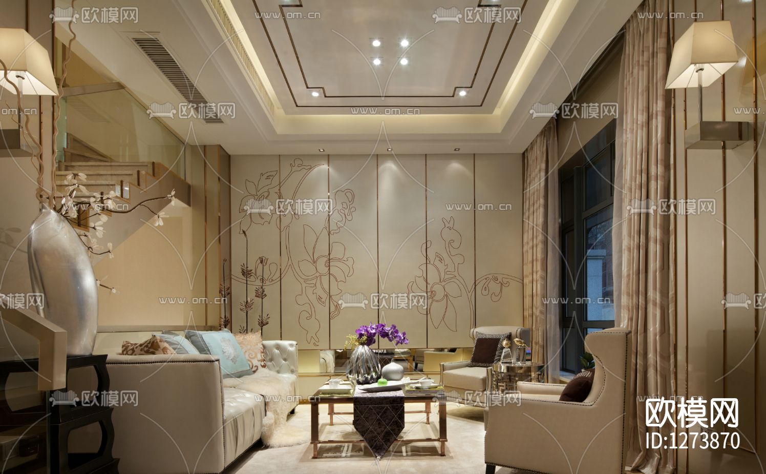 丽景英郡别墅样板房cad施工图