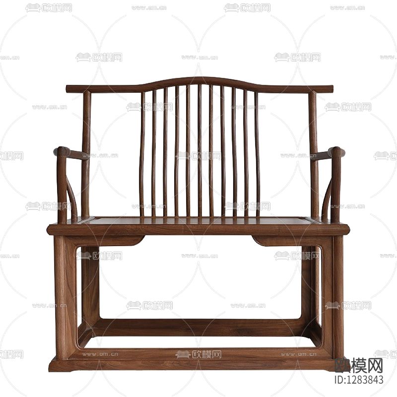 新中式实木弯头大梳背长椅下载