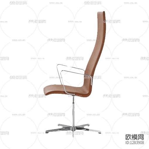 现代极简皮革金属办公椅下载