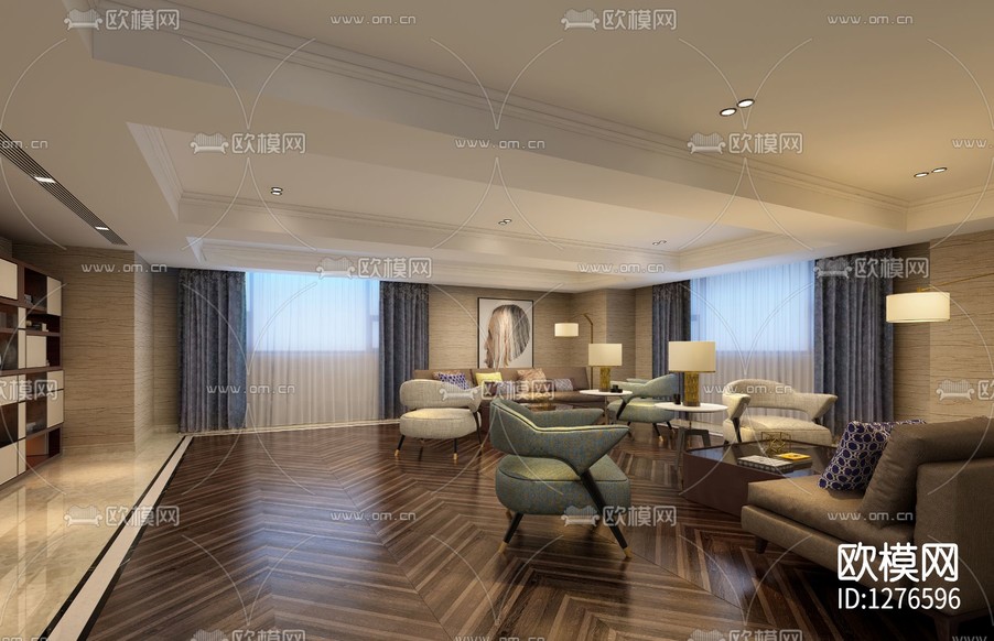 会所cad施工图下载(渲染图10)