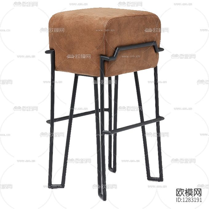 北欧简约皮革金属吧椅下载