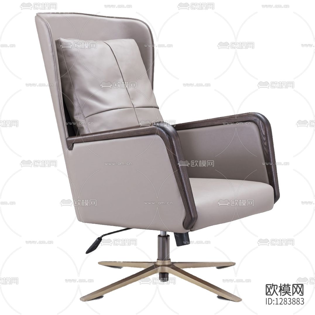 现代轻奢皮革金属办公椅